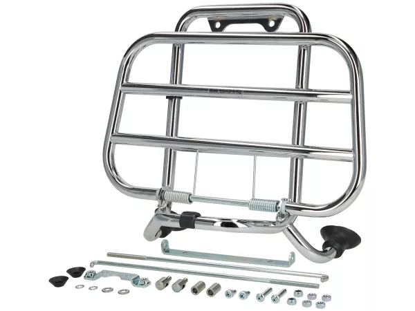 Rak bagasi depan lipat -PIAGGIO- Vespa Largeframe - Vespa PX80, PX125, PX150, PX200 - Chrome