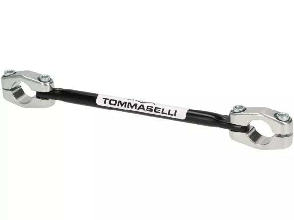Stuurkruis -TOMMASELLI- L = 200 mm, Ø = 12mm, boutbevestiging, stuur-Ø 20-22mm, zwart/chroom