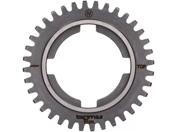 4ème vitesse -BGM PRO Torquemaster, type Lusso- Vespa PX125-150 (1984-), T5 125cc, Cosa125-150, LML Star/Stella125/150 2 temps - 4ème vitesse courte pour PX200 (1984-), Cosa200 - 36 dents