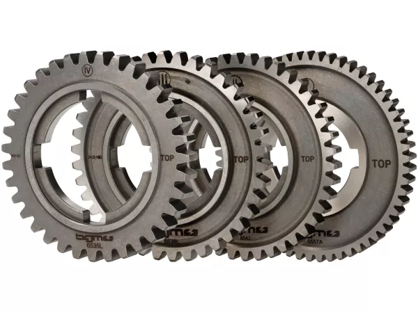 Gear set -BGM PRO Torquemaster, type Lusso- Vespa PX - Gear 1-4 (57/42/38/35 teeth)