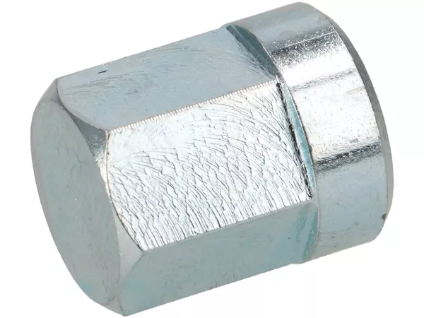 Hattmutter för slanglös fälg -BGM PRO- M8 x 1,25mm (10,9) med 14mm krage - SW=12mm, H=16,5mm - galvaniserad