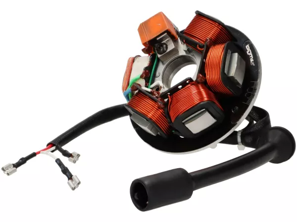 Ignition -BGM PRO ProRev base plate- Vespa PK XL - 5-coils, 6-cable (round plug with 3-pin) - for vehicles without battery