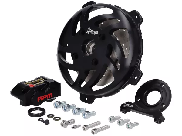 Skivbromssats bak -DEXTER RACING- Vespa V50, 50 Special, 50SR, SS50, SS90, V90, PV125, ET3 -Black Edition