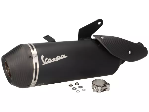 Auspuffanlage- VESPA- Dark Aluminium mit Carbon-Endkappe - Vespa GTS 310 / GTV 310