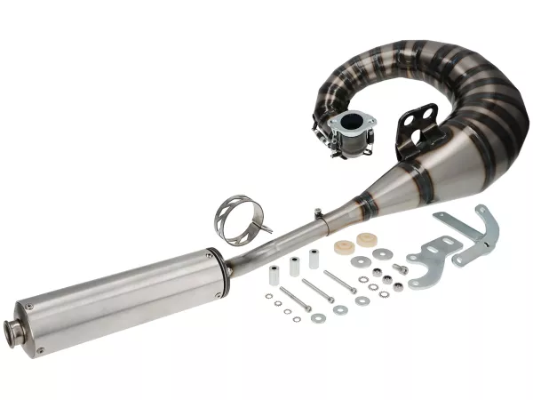 Escape -TORNADO- para Quattrini M210 Lambretta LI (series 1-2-3), LIS, SX, TV (serie 3), DL, GP