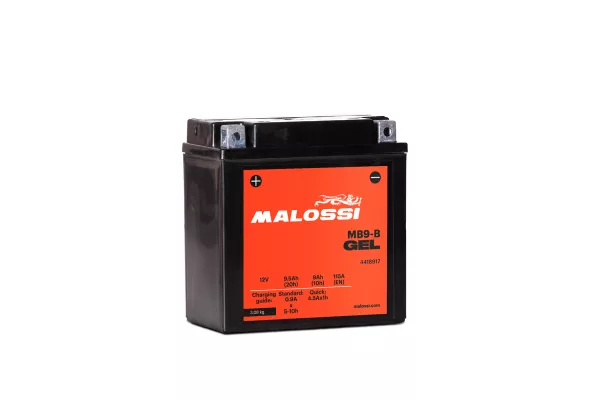 Batería (Gel), sin mantenimiento -MALOSSI- MB9-B GEL - 12V 9Ah - 135x75x139mm