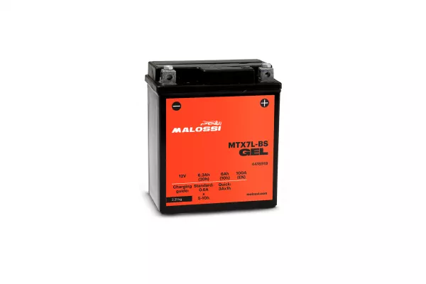 Batería (Gel), sin mantenimiento -MALOSSI- MTX7L-BS GEL - 12V 6Ah - 113x70x130mm