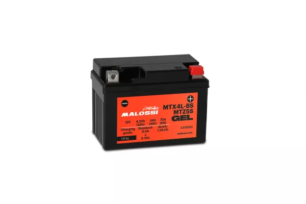 Batterie (Gel), wartungsfrei -MALOSSI- MTX4L-BS / MTZ5S GEL - 12V 4Ah - 113x70x85mm
