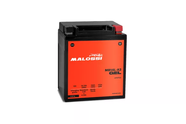 Batterie (Gel), wartungsfrei -MALOSSI- MB14AL-A2 GEL - 12V 14Ah - 135x90x167mm