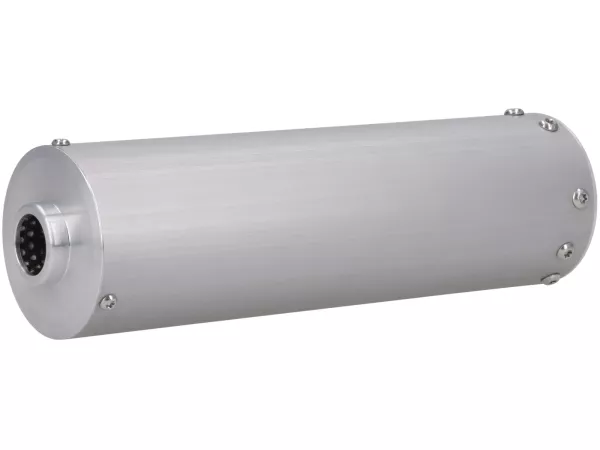 Silenciador trasero -MR PARTS & STYLE- para escape con perforación Franspeed / JL- Lambretta series 1-3 - anodizado plata