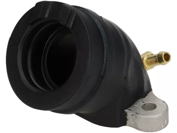 Intake manifold -POLINI- Piaggio 125-150 4T 2V AC- (1st generation / pre Leader) - Piaggio Sfera, Liberty, Aprilia Habana, Mojito, Vespa ET4, Italjet Torpedo, Benelli Adiva - 1 vacuum connection