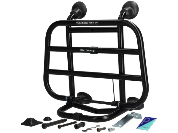 Pembawa bagasi depan -Predieri & Abbate- Vespa Primavera 50-125, Sprint 50-150, Elettrica - hitam
