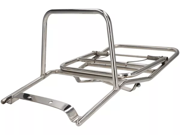 Rear folding luggage rack -SPAQ- Royal Alloy TG 125-300 - Madrid Style - polished stainless steel
