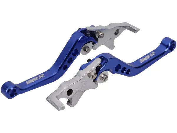 Juego de maneta de freno SPAQ ajustable, azul para Royal Alloy GP 125-350, TG 125-350