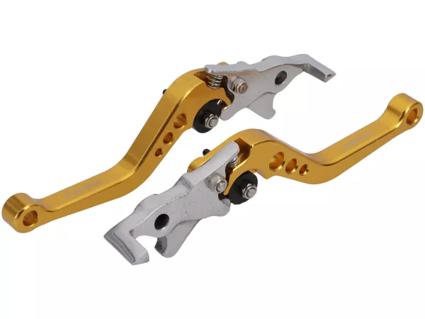 Juego de maneta de freno SPAQ ajustable, dorada para Royal Alloy GP 125-350, TG 125-350