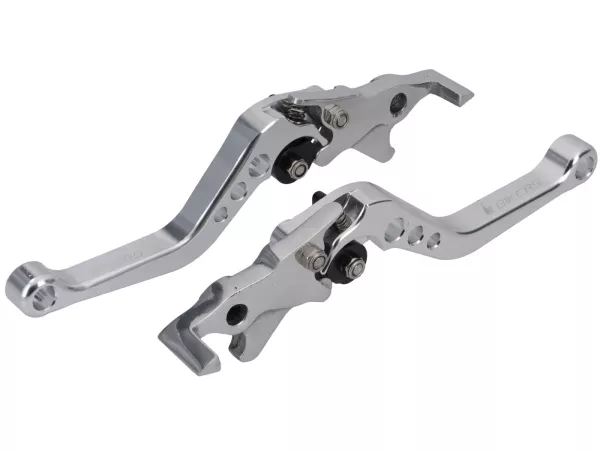 Juego de manetas de freno SPAQ ajustables, plata para Royal Alloy GP 125-350, TG 125-350