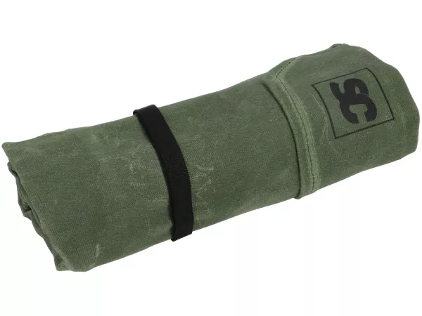 Tool roll -SCOOTER CENTER- waxed canvas - olive - without tools