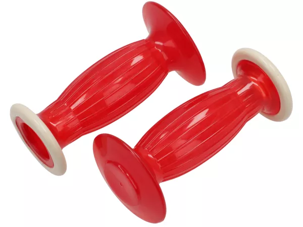 Griffe Lambretta Mod. Biemme -SECURIT ANTIVIBRANTE- Lambretta Serie 3, lui 50 CL, lui 75 S, SL – Durchmesser 24mm - rot transparent