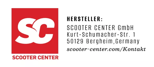 Responsabile secondo ProdSG: Scooter Center GmbH Kurt-Schumacher-Str. 1 50129 Bergheim, Germania scooter-center.com/contatto