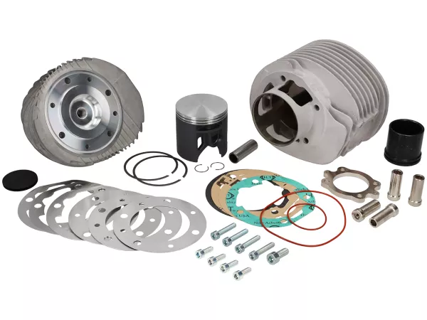 Zylinder -VMC Ranger 213/225cc Ø69, Hub=57/60mm, Pleuellänge standard (110mm), Aluminium, Zündkerze zentral- Vespa PX200, Rally200, Cosa200, Motovespa TX, DS, DN, PX200, Iris
