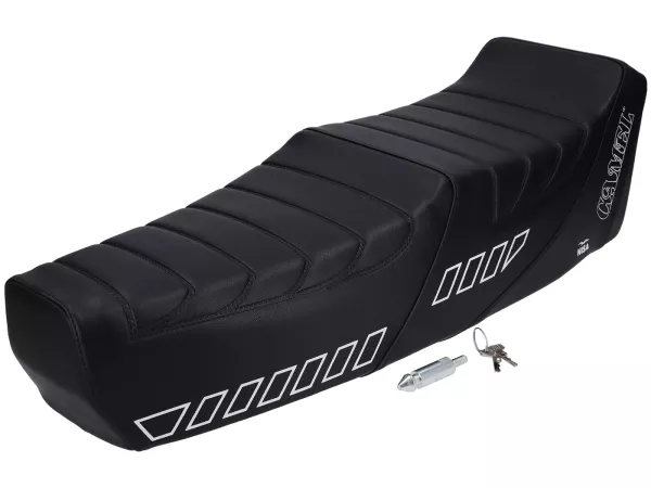 Selle à gradins -VESPA Camel- Vespa T5 (VNX5T), Motovespa T5 Sport, TX200 - avec serrure - noir