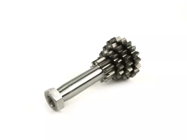 Secondary shaft -DRT Gear Flame Runner- Vespa V50, PV125, ET3, PK50, PK80, PK125 S-XL - 10-14-17-20 teeth (used with original gearbox)