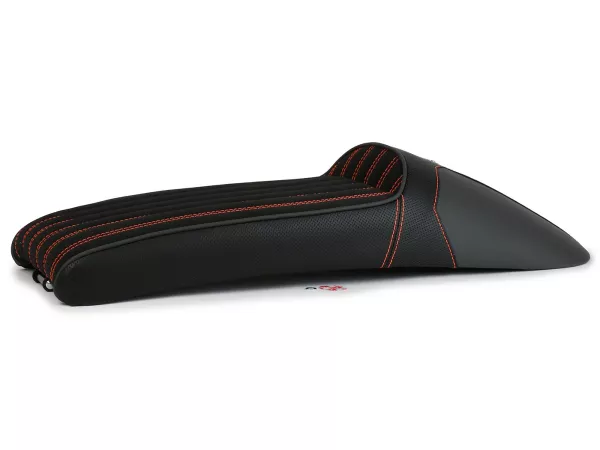 Seat BGM TEST BIKE with orange stitching for Royal Alloy GP 125/300/350, TG 125/300/350