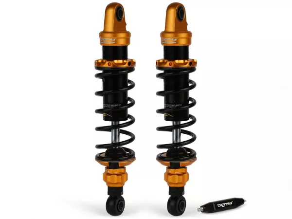 Jeu d'amortisseurs avant -BGM PRO F16 SPORT- Royal Alloy, GP125-350, TG125-350 - noir/or