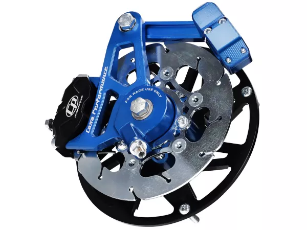 Freno de disco Casadisc Anti-Dive -CASA PERFORMANCE- Lambretta LI, LIS, SX, TV, DL, GP - incl. pinza de freno - azul