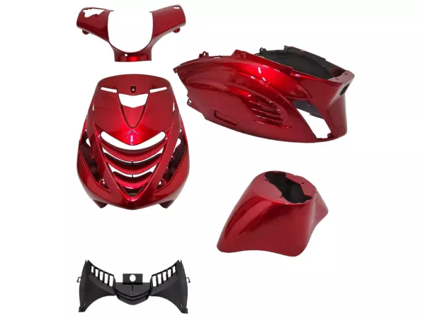 Set carenatura 5 pezzi -DMP- SP RS-1 Race - Piaggio Zip 2000, Zip II 50-125 - Rosso bordeaux lucido