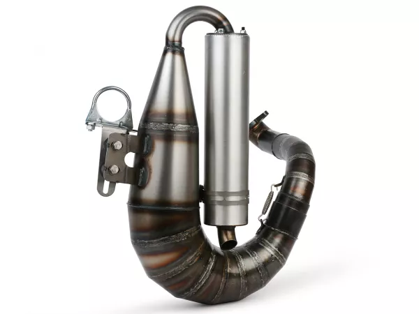 Auspuff -EGIG PERFORMANCE Flüster Goofi Curly - Egig 220, verschraubter Enddämpfer- Vespa ET3, PV125 - Stoßdämpferversatz notwendig