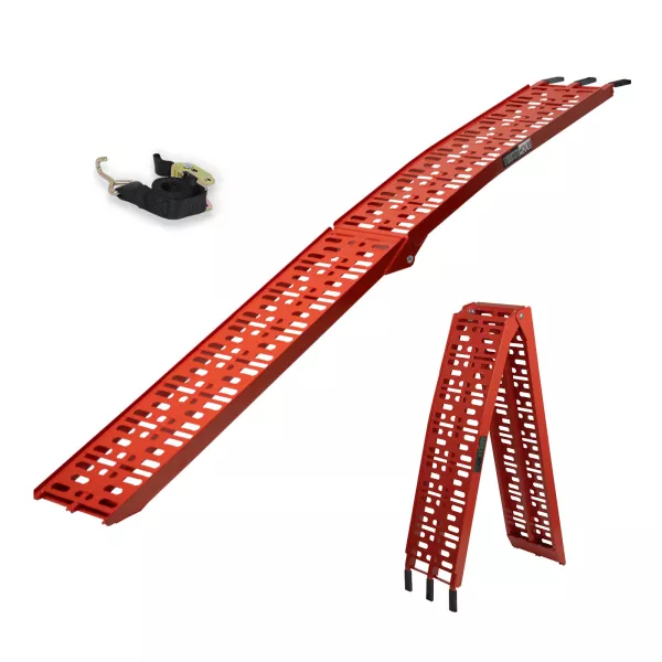 Rampa plegable -CALIDAD OEM- Vespa / Lambretta - Aluminio (hasta máx. 340kg) - rojo