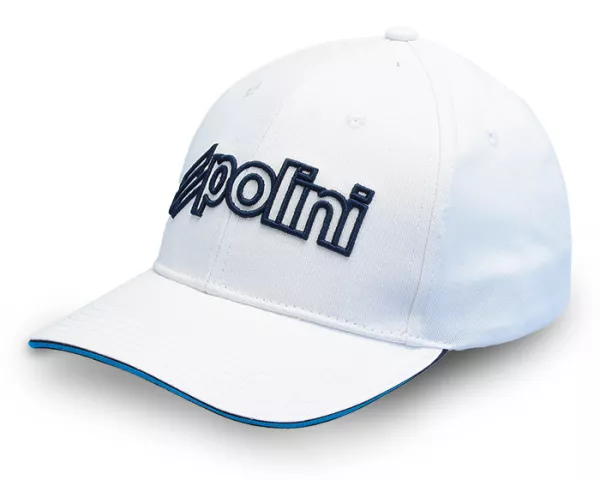 Base Cap -POLINI- White (Blue Line)