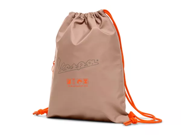 Vespa ryggsäck gympapåse beige