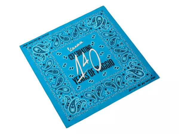 Vespa bandana 140 anni Piaggio blu