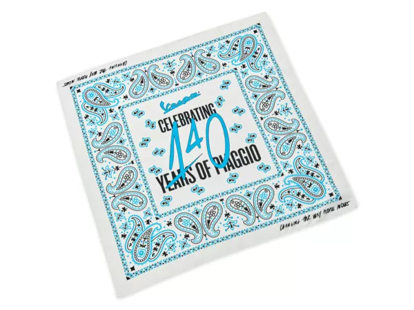 Vespa bandana 140 anni Piaggio bianco