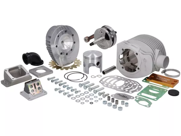 Kit Tuning - cylindre y compris vilebrequin -PINASCO Endurance Slave252cc, course=62mm, b=Ø72mm- Vespa PX200 - admission à membrane sur le cylindre (utilisable pour les carters de moteur de série)