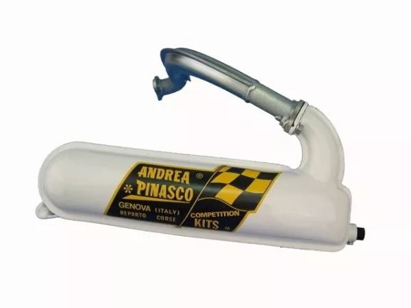 Échappement -PINASCO ET3 Banane- Vespa PV125, ET3 125 - blanc émaillé
