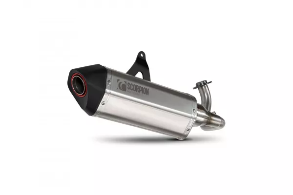 Exhaust -SCORPION- Serket Parallel - Royal Alloy GP 300, TG 300 - Brushed stainless steel
