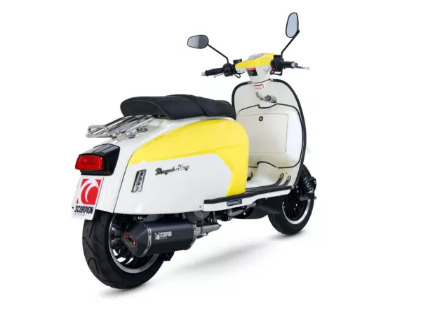 Escape -SCORPION- Serket Paralelo - Royal Alloy TG 125 LC, GP 125 LC - recubrimiento negro