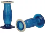 Griffe Lambretta Mod. Biemme -SECURIT ANTIVIBRANTE- Lambretta Serie 1 und 2 – Durchmesser 27mm - blau transparent