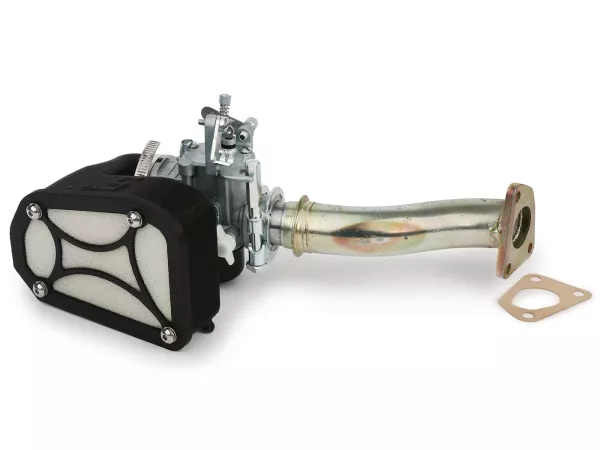 Vergaserkit -SHBC 20/20mm mit SILTECH Airbox- Vespa PK125 ETS - auch als Tuning für PK50 XL (V5X3T,1985-1990) inkl. 3-Loch Ansaugstutzen)