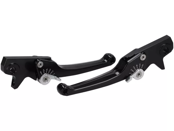 Set leva freno -SPIEGLER- Vespa GTS 125-310 Keyless Basic, Super, Super Sport, Super Tech - regolabile - nero / argento