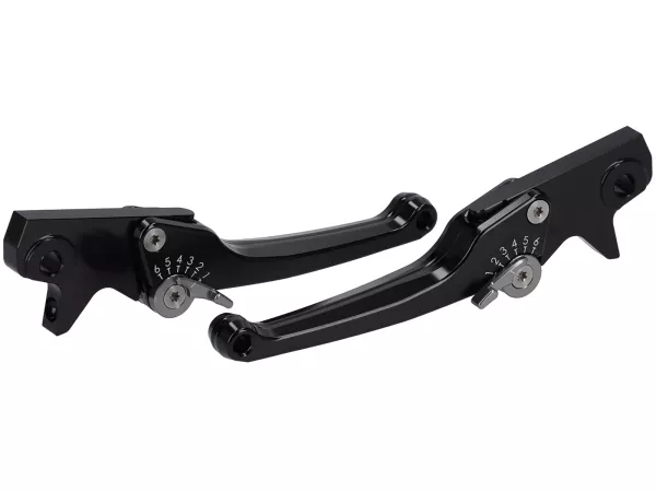Set leva freno -SPIEGLER- Vespa GTS 125-310 Keyless Basic, Super, Super Sport, Super Tech - regolabile - nero / titanio