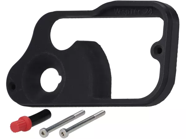 Couvercle de cuve de carburateur -VESPTEC- Qicklock Airbox avec partie inférieure Venturi pour carburateur SI24-SI26-. Vespa Largeframe 1957-2016 - PX, Rally, Sprint, Super, TS, GT, GTR, VBA, VBB, VNB - Plastique (ASA, noir)