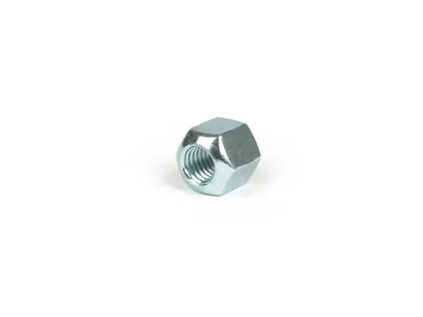 Ecrou -DIN 6330- M8, hauteur=dx1,5, avec siège plat et sphérique - acier, zingué plated - utilisé pour la fixation supérieure de l'amortisseur arrière pour le caoutchouc silencieux Vespa Smallframe/Largeframe