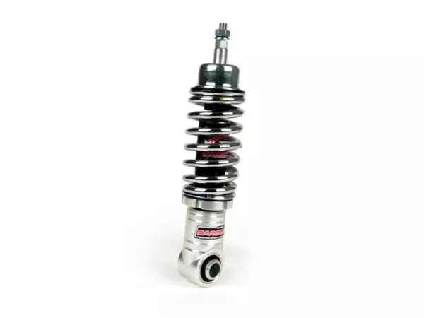 Voorschokdemper -CARBONE HI-TECH, 200mm- Vespa V50, PV125, ET3 - verchroomde veer