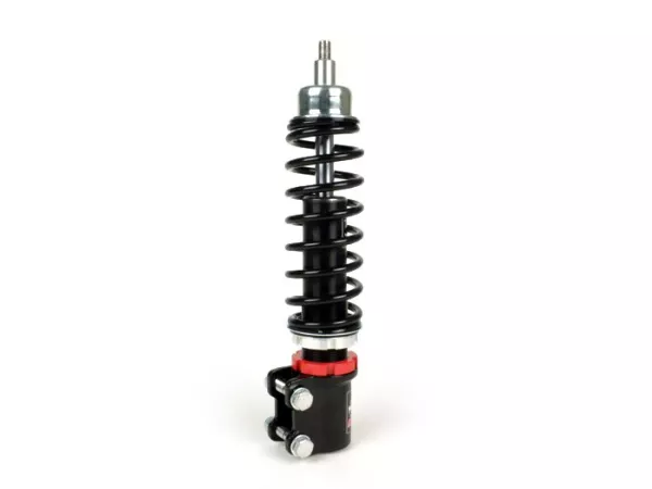 Voorschokdemper -CARBONE HI-TECH, 210mm (-2014)- Vespa ET4, LX50, LX 125, LX150, LXV50, LXV125, S50, S125, S150, zwart