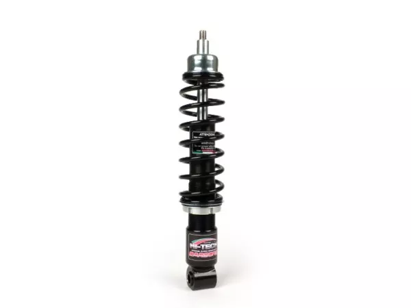 Shock absorber front -CARBONE HI-TECH, 210mm, (2014-)- Vespa Sprint50, Sprint125, Sprint150, bottom seating: lug - black
