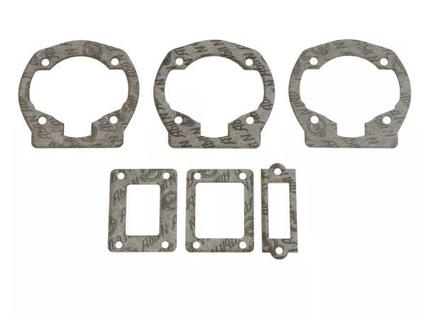 Gasket set cylinder/reed valve intake  -QUATTRINI M1XL 172cc- 0.25mm/0.50mm/0.75mm, 3 transfer ports- Vespa PX125, PX150, Cosa125, Cosa150, GTR125, TS125, Sprint Veloce (VLB1T 0150001-)